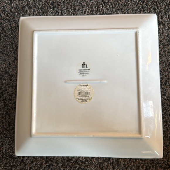 Two large, white square serving plates. - Picture 2 of 2